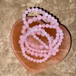 Rose Quartz Bracelets-Handmade-NWTS. AAA+ Grade rose quartz.